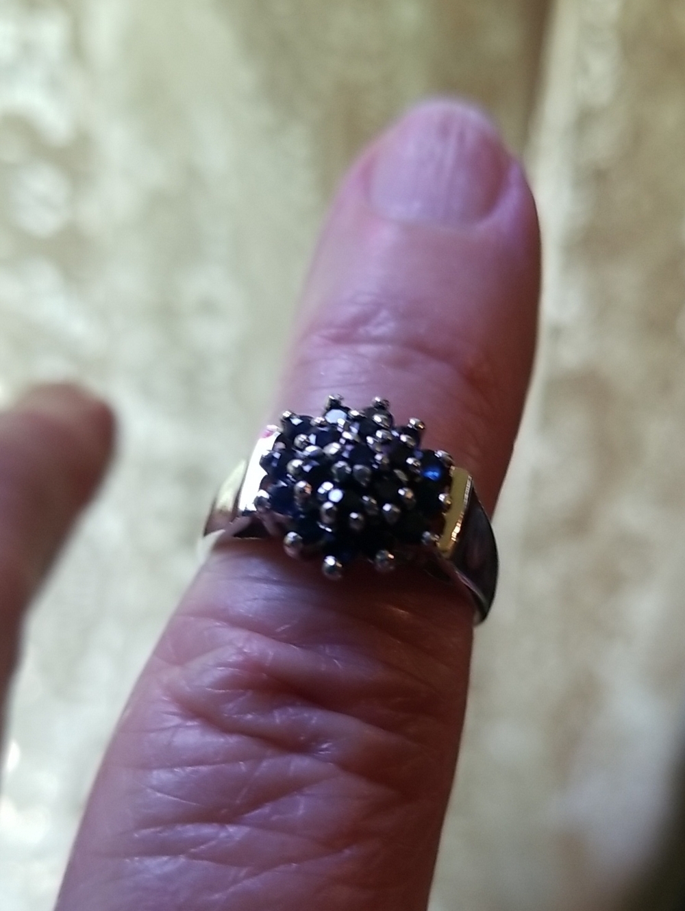 Silver Ring with Sapphire Stones